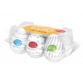 Набор из 6 мастурбаторов Tenga EGG Easy Beat с различным рельефом - Tenga - в Калининграде купить с доставкой