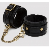 Черные оковы на ноги Bound to You Faux Leather Ankle Cuffs - Fifty Shades of Grey - купить с доставкой в Калининграде