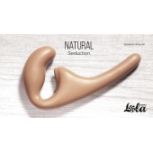 Бежевый безремневой страпон Seduction - 20,5 см. - Lola Games - купить с доставкой в Калининграде