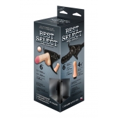 Черный пояс для женщин BEST SELECT с 3 насадками - LOVETOY (А-Полимер) - купить с доставкой в Калининграде