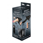 Черный женский пояс BEST SELECT с 3 насадками и вибрацией - LOVETOY (А-Полимер) - купить с доставкой в Калининграде