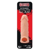 Телесная насадка EXTENDER WITH BALL STRAP 5.5 - 14 см. - Dream Toys - в Калининграде купить с доставкой