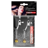 Оригинальные зажимы на соски с желтыми шариками - Notabu - купить с доставкой в Калининграде