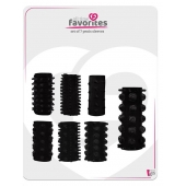 Набор из 7 черных насадок PENIS SLEEVES SET - Dream Toys - в Калининграде купить с доставкой