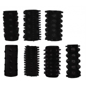 Набор из 7 черных насадок PENIS SLEEVES SET - Dream Toys - в Калининграде купить с доставкой
