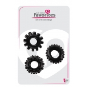 Набор из 3 черных эрекционных колец SET OF 3 COCKRINGS - Dream Toys - в Калининграде купить с доставкой