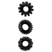 Набор из 3 черных эрекционных колец SET OF 3 COCKRINGS - Dream Toys - в Калининграде купить с доставкой
