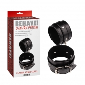 Черные оковы Classic Ankle Cuffs - Chisa - купить с доставкой в Калининграде