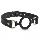 Силиконовый кляп-рамка на кожаных ремешках - Sitabella - купить с доставкой в Калининграде