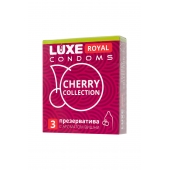 Презервативы с ароматом вишни LUXE Royal Cherry Collection - 3 шт. - Luxe - купить с доставкой в Калининграде