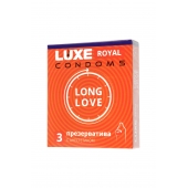 Презервативы с продлевающим эффектом LUXE Royal Long Love - 3 шт. - Luxe - купить с доставкой в Калининграде