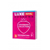 Презервативы с ароматом клубники LUXE Royal Strawberry Collection - 3 шт. - Luxe - купить с доставкой в Калининграде