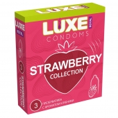 Презервативы с ароматом клубники LUXE Royal Strawberry Collection - 3 шт. - Luxe - купить с доставкой в Калининграде