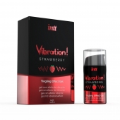 Жидкий интимный гель с эффектом вибрации Vibration! Strawberry - 15 мл. - INTT - купить с доставкой в Калининграде