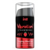 Жидкий интимный гель с эффектом вибрации Vibration! Strawberry - 15 мл. - INTT - купить с доставкой в Калининграде