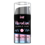 Жидкий интимный гель с эффектом вибрации Vibration! Bubble Gum - 15 мл. - INTT - купить с доставкой в Калининграде