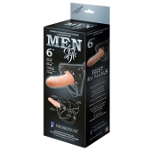 Телесный пустотелый харнесс MEN Style - 17,5 см. - LOVETOY (А-Полимер) - купить с доставкой в Калининграде