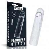 Прозрачная насадка-удлинитель Flawless Clear Penis Sleeve Add 1 - 15,5 см. - Lovetoy - в Калининграде купить с доставкой
