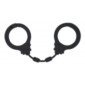 Черные силиконовые наручники Suppression - Lola Games - купить с доставкой в Калининграде