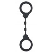 Черные силиконовые наручники Suppression - Lola Games - купить с доставкой в Калининграде