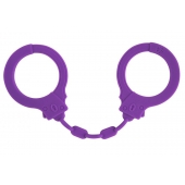 Фиолетовые силиконовые наручники Suppression - Lola Games - купить с доставкой в Калининграде