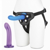 Страпон унисекс Beginners Strap-On с 2 насадками - 15 и 13 см. - Lux Fetish - купить с доставкой в Калининграде