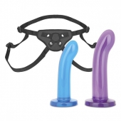 Страпон унисекс Beginners Strap-On с 2 насадками - 15 и 13 см. - Lux Fetish - купить с доставкой в Калининграде