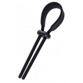 Черное эрекционное лассо на пенис Keb - A-toys - в Калининграде купить с доставкой