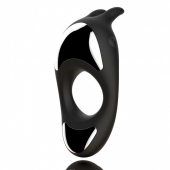 Черное эрекционное кольцо с двумя моторами Zeus Dual Vibe Cock Ring - FeelzToys - в Калининграде купить с доставкой