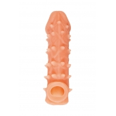 Телесная закрытая насадка с пупырышками Cock Sleeve Size L - 17,6 см. - KOKOS - в Калининграде купить с доставкой