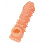 Телесная закрытая насадка с пупырышками Cock Sleeve Size L - 17,6 см. - KOKOS - в Калининграде купить с доставкой