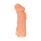 Телесная закрытая насадка с шершавой головкой Cock Sleeve Size M - 15,6 см. - KOKOS - в Калининграде купить с доставкой