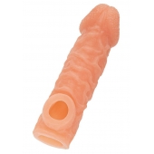 Телесная закрытая насадка с шершавой головкой Cock Sleeve Size L - 17,6 см. - KOKOS - в Калининграде купить с доставкой