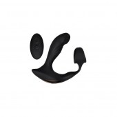 Черный вибромассажер простаты с эрекционным кольцом Strapped   Tapped - Zero Tolerance - в Калининграде купить с доставкой