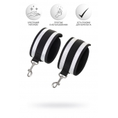 Серебристо-черные наручники Anonymo - ToyFa - купить с доставкой в Калининграде