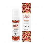 Разогревающее массажное масло  с ароматом клубники Gourmet Strawberry - 50 мл. - Exsens - купить с доставкой в Калининграде