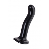 Черный стимулятор для пар P G-Spot Dildo Size L - 19 см. - Strap-on-me - в Калининграде купить с доставкой