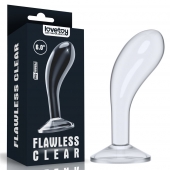 Прозрачный стимулятор простаты Flawless Clear Prostate Plug - 15 см. - Lovetoy - в Калининграде купить с доставкой