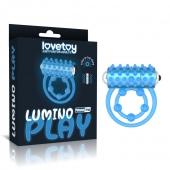 Голубое, светящееся в темноте виброкольцо Lumino Play Vibrating Penis Ring - Lovetoy - в Калининграде купить с доставкой