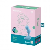 Голубой анальный вибростимулятор Deep Driver - 11,2 см. - Satisfyer - в Калининграде купить с доставкой