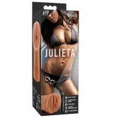 Мастурбатор-вагина цвета карамели Julieta с вибрацией - Blush Novelties - в Калининграде купить с доставкой
