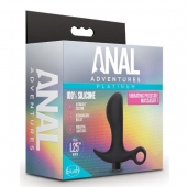 Черный анальный вибратор Silicone Vibrating Prostate Massager 01 - 10,8 см. - Blush Novelties - в Калининграде купить с доставкой