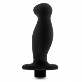Черный анальный вибромассажёр Silicone Vibrating Prostate Massager 02 - 10,8 см. - Blush Novelties - в Калининграде купить с доставкой