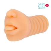 Телесный мастурбатор-ротик с высунутым язычком - Bior toys - в Калининграде купить с доставкой