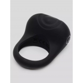 Черное эрекционное виброкольцо Sensation Rechargeable Vibrating Love Ring - Fifty Shades of Grey - в Калининграде купить с доставкой