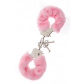 Металлические наручники с розовой меховой опушкой METAL HANDCUFF WITH PLUSH PINK - Dream Toys - купить с доставкой в Калининграде