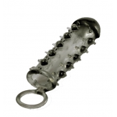 Дымчатая стимулирующая насадка с закрытой головкой SAMURAI PENIS SLEEVE BLACK - 14,5 см. - NMC - в Калининграде купить с доставкой