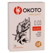 Тонкие презервативы OKOTO Thin Extra Soft - 3 шт. - Sitabella - купить с доставкой в Калининграде