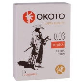 Ультратонкие презервативы OKOTO Ultra Thin - 3 шт. - Sitabella - купить с доставкой в Калининграде
