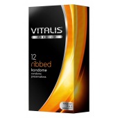 Ребристые презервативы VITALIS PREMIUM ribbed - 12 шт. - Vitalis - купить с доставкой в Калининграде